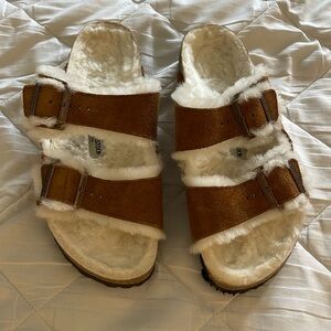 Birkenstock Arizona Shearling Slide Sandal